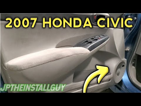 2007 Honda civic door panel removal and speaker replacement install
