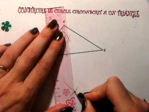 comment construire un cercle circonscrit d'un triangle rectangle