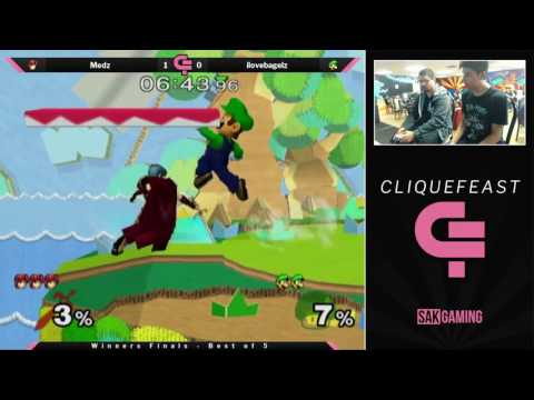 Cliquefeast Singles Winners Finals - Medz (Marth) vs ilovebagelz (Luigi)