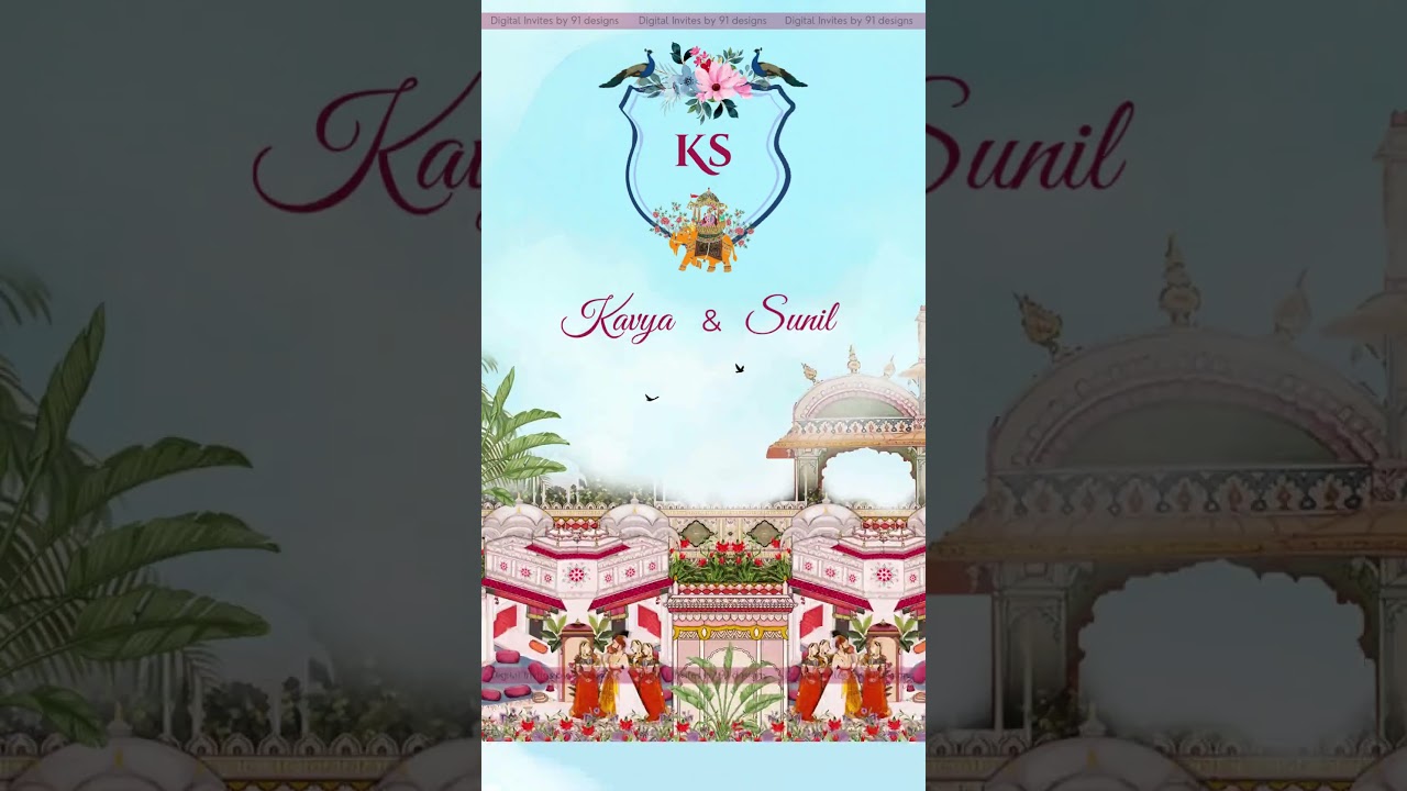 Classic Deep Red Indian Wedding Invitation