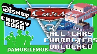 ★ DISNEY CROSSY ROAD All Cars Secret Characters Unlocked | All Cars 3 Secret Characters