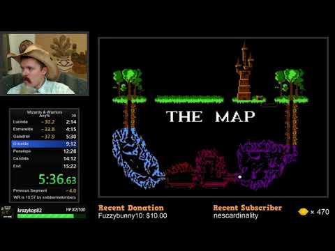 Wizards & Warriors NES speedrun in 14:36 by Arcus