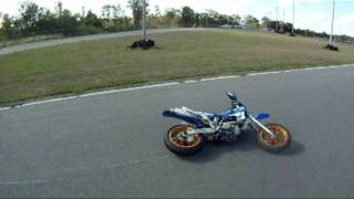 preview picture of video 'Jack H. on the WR450 SuperMoto Crash'