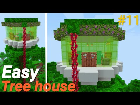 Roshan Is Live - Minecraft : How to build Easy morden Tree House in Minecraft (Tutorial)