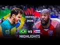 🇨🇺 CUBA vs BRAZIL 🇧🇷 | Highlights | Men's VNL 2024