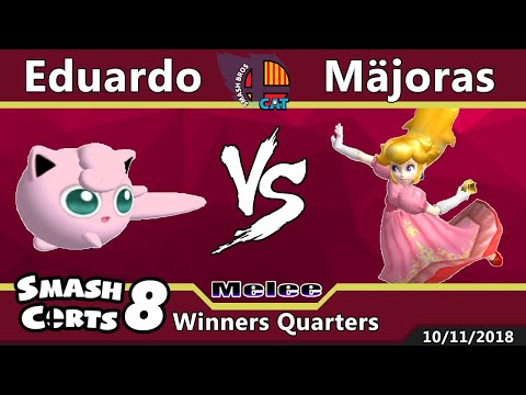 SmashCorts #8 - SSBM Singles - Eduardo (Jigglypuff) vs Mäjoras (Peach) - Winners Quarters