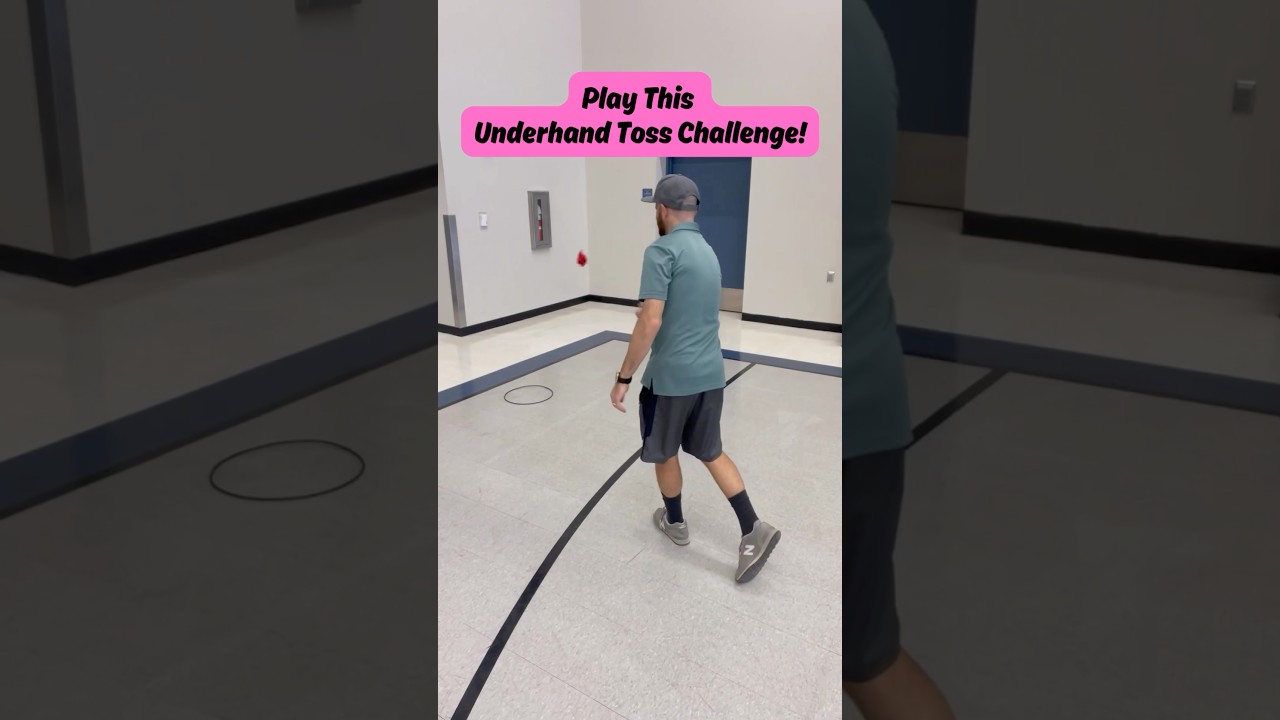Play This Underhand Toss Challenge with Primary Grades! Have Fun! #peteacher