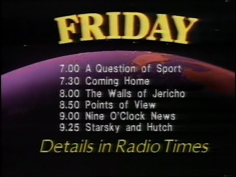 Friday 27th February 1981 BBC1 - Nationwide - Starsky And Hutch - A Question of Sport