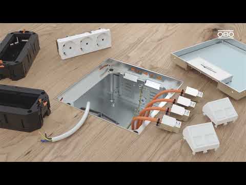 Mounting of UDHOME4 und UDHOME9 floor boxes – OBO Bettermann
