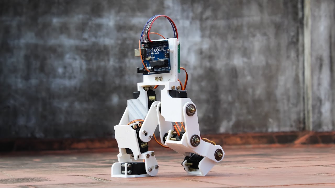 Arduino Controlled Robotic Biped - Test and Demo