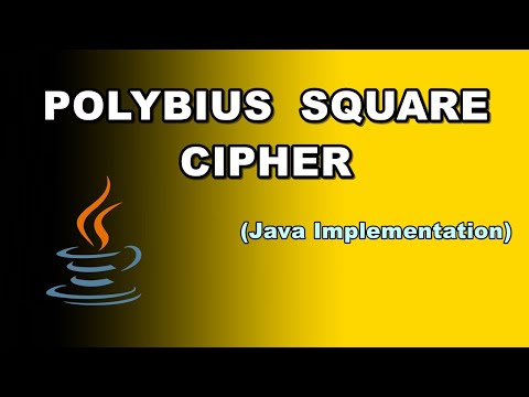 Polybius Square Cipher Java Implementation
