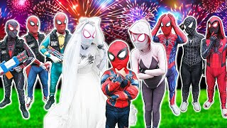 What If ALL COLOR SPIDER-MAN & BAD HERO in 1 HOUSE?? What happened to the White Spider (Live Action)