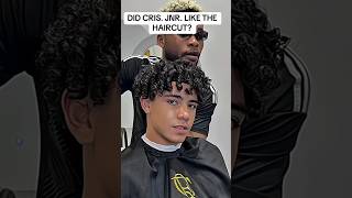 Ronaldo Junior hair cut 😍✂️ #cristianoronaldojr #cristianojr #cr7 #shorts #fyp #edit