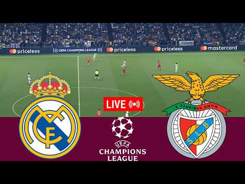 [LIVE] Real Madrid vs Benfica. UEFA Champions League 25/26 Full Match - VideoGame Simulation