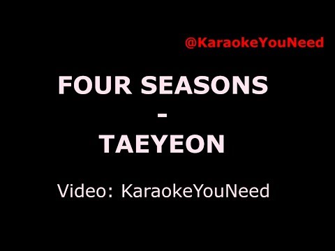 [Karaoke]  Four seasons - Taeyeon