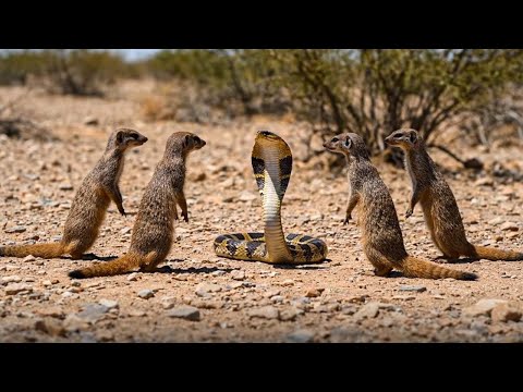 ⚔️ Terrifying Showdown | The Mongoose Pack Challenges the King Cobra! 🐍🦊