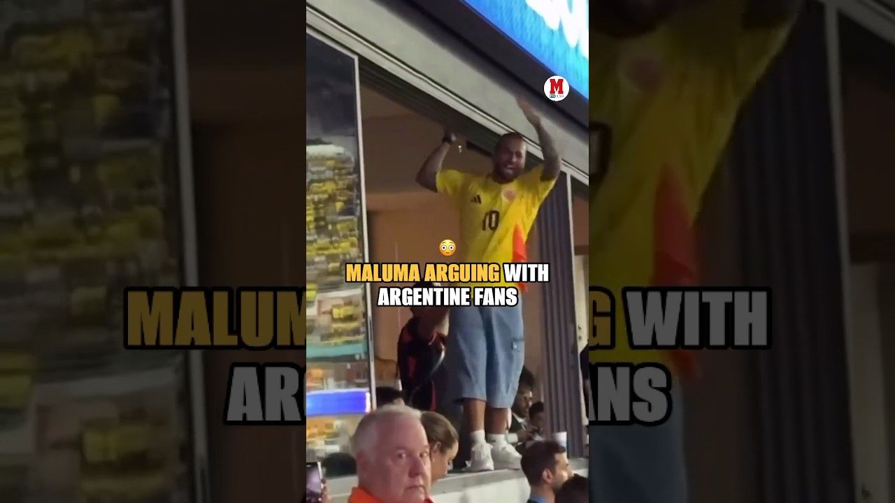 Maluma was seen heatedly arguing with Argentine fans at the #CopaAmerica final 😳