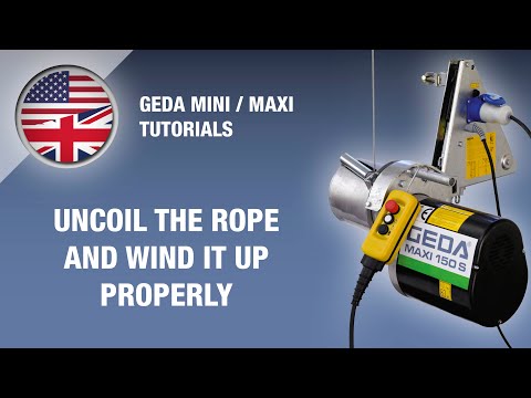 GEDA MINI / MAXI Tutorials - Uncoil the rope and wind it up properly (GB)
