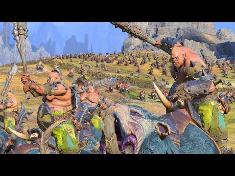 OGRE KINGDOMS Vs LIZARDMEN - Total War: Warhammer 3 Battle