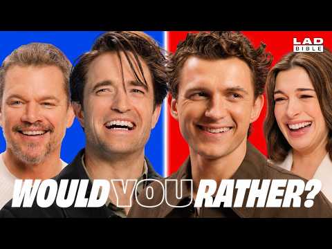 The Odyssey Cast Play Would You Rather (Tom Holland, Robert Pattinson, Matt Damon & Anne Hathaway)