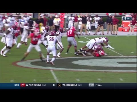 2017 USC vs Georgia - Keir Thomas Tackle for Loss