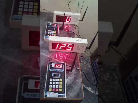 Wireless Token Display System with Hindi and English Voice Announcement
