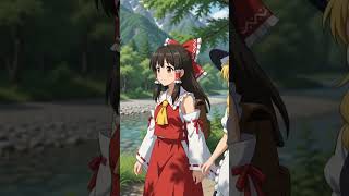 【AI】自然の中を散策する霊夢と魔理沙3   #shorts