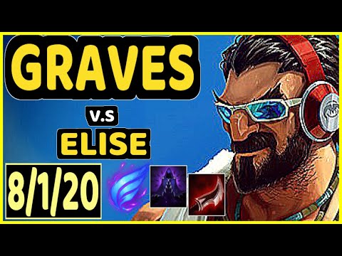 WARDEN (GRAVES) vs ELISE - 8/1/20 KDA JUNGLE GAMEPLAY - EUW Ranked GRANDMASTER