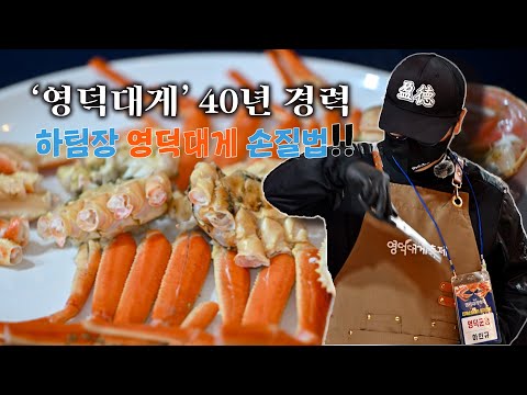 40년 경력! 하팀장의 영덕대게 손질법 | 대게손질대회 땜빵참가