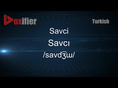 How to Pronounce Savci (Savcı) in Turkish - Voxifier.com