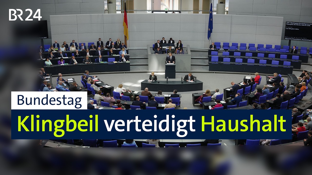 Klingbeil verteidigt Neuverschuldung in Etatdebatte | BR24