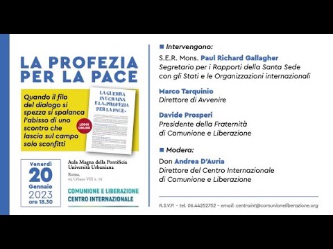 LA PROFEZIA PER LA PACE