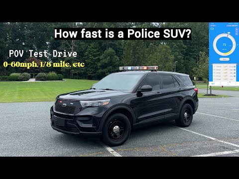 How Fast is a Police SUV? 2020 Ford Police Interceptor Utility 3.3L - POV Test Drive