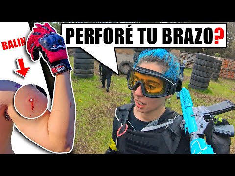 NOVATA me PERFORÓ mi BRAZO❗️ 😱🩸 ▬ Yio Airsoft Gameplay