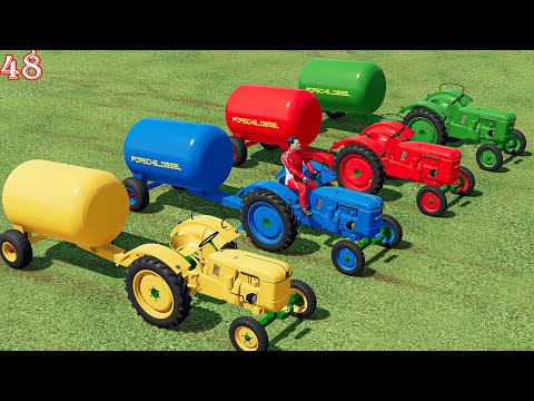 Mini Tractor of  Colors! WATER Tankers & MINI Tractors! TRANSPORT TO COOL GARAGE! FS22