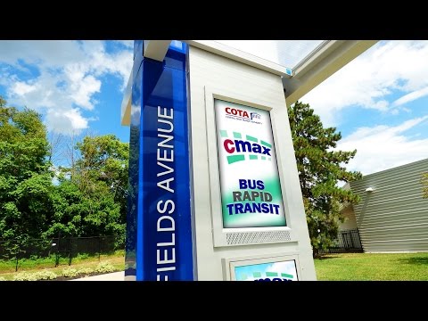 Outdoor LCD Enclosure Installation, COTA CMAX Bus Rapid Transit Stop, Columbus, OH