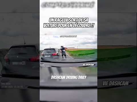 UN RAGEUX SORT DE SA VOITURE POUR SE BATTRE !! #roadrage #dashcamfrance #automobile #shorts