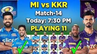 IPL 2022 | Mumbai Indians vs Kolkata Knight Riders Playing 11 2022 | MI vs KKR Playing 11 2022