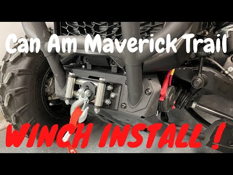 Installing a Can Am 4500 lb winch and wire harness in a 2021 Maverick Trail, Sport, and Sport Max.