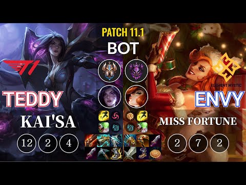 T1 Teddy Kai'Sa vs EM Envy Miss Fortune Bot - KR Patch 11.1