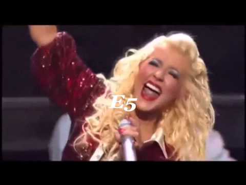 Jane Zhang（张靓颖） VS Christina Aguilera（ C5-G6）note by note