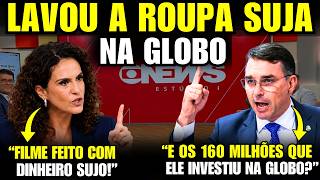 Flávio Bolsonaro entra ao vivo na Globo, interrompe a narrativa dos militantes e o pau quebra!