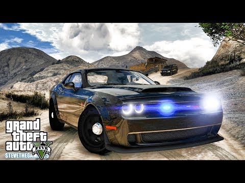 GTA 5 MODS LSPDFR 1060 - DODGE CHALLENGER SRT DEMON UNMARKED PATROL!!! (GTA 5 REAL LIFE PC MOD)