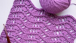 Learn a Modern Wavy Crochet Stitch | Tutorial