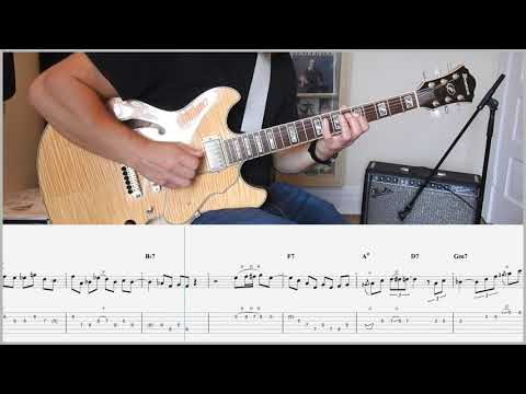 Au Privave Wes Montgomery Solo, with Tablature Transcription for Guitar