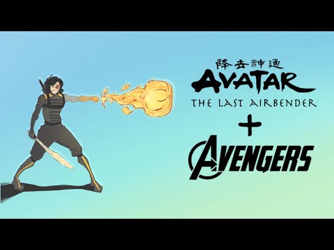 AVATAR THE LAST AIRBENDER X AVENGERS CROSSOVER ART! Character Mashup Designs Procreate Timelapse!