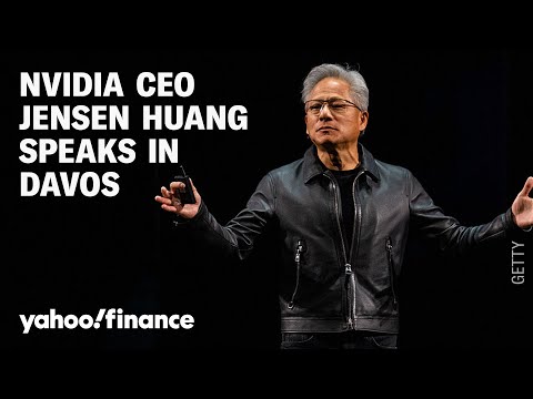 Nvidia CEO Jensen Huang speaks at the World Economic Forum