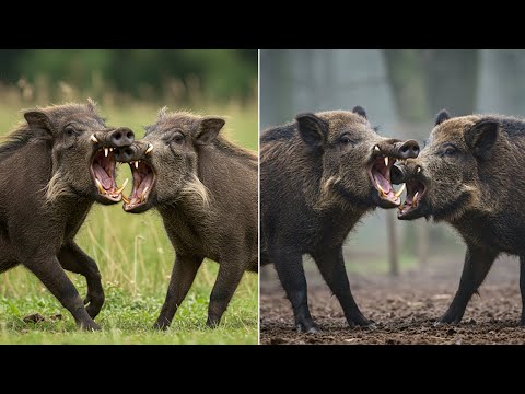 WILD Boars Fighting Compilation Is INSANE