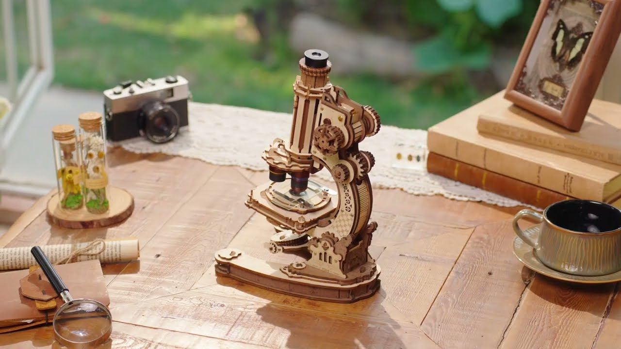 ROKR ROKR Mikroskop 3D-Holzpuzzle Holz