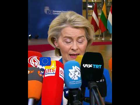 Video Thumbnail: Von der Leyen at EU Summit: No Strength, No Peace for Ukraine! #EUCO